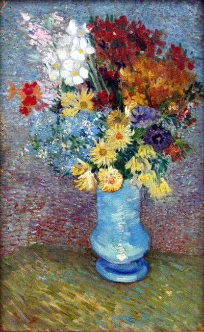 Blumen in einer blauen Vase von Vincent van Gogh